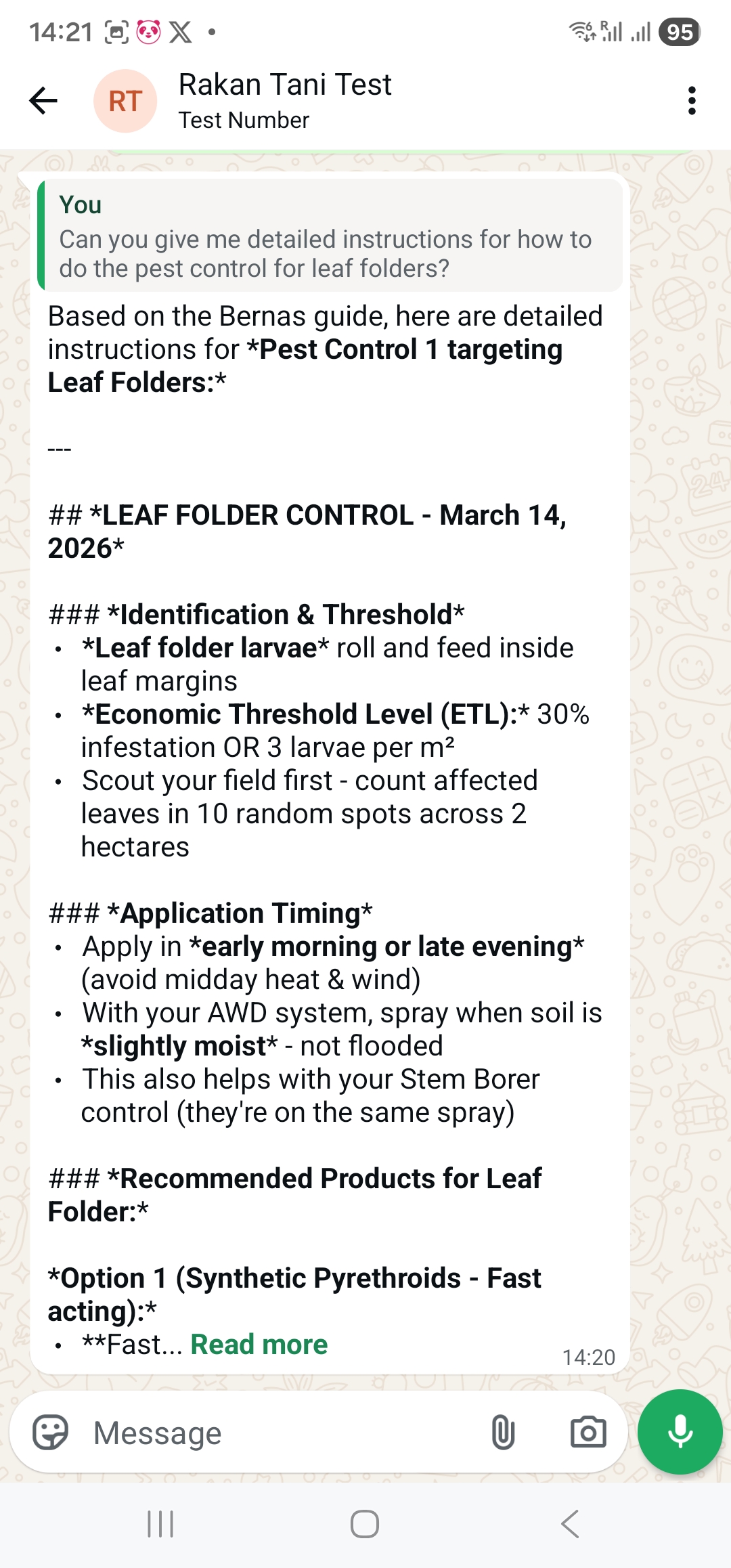 Rakan Tani Instructions Screen